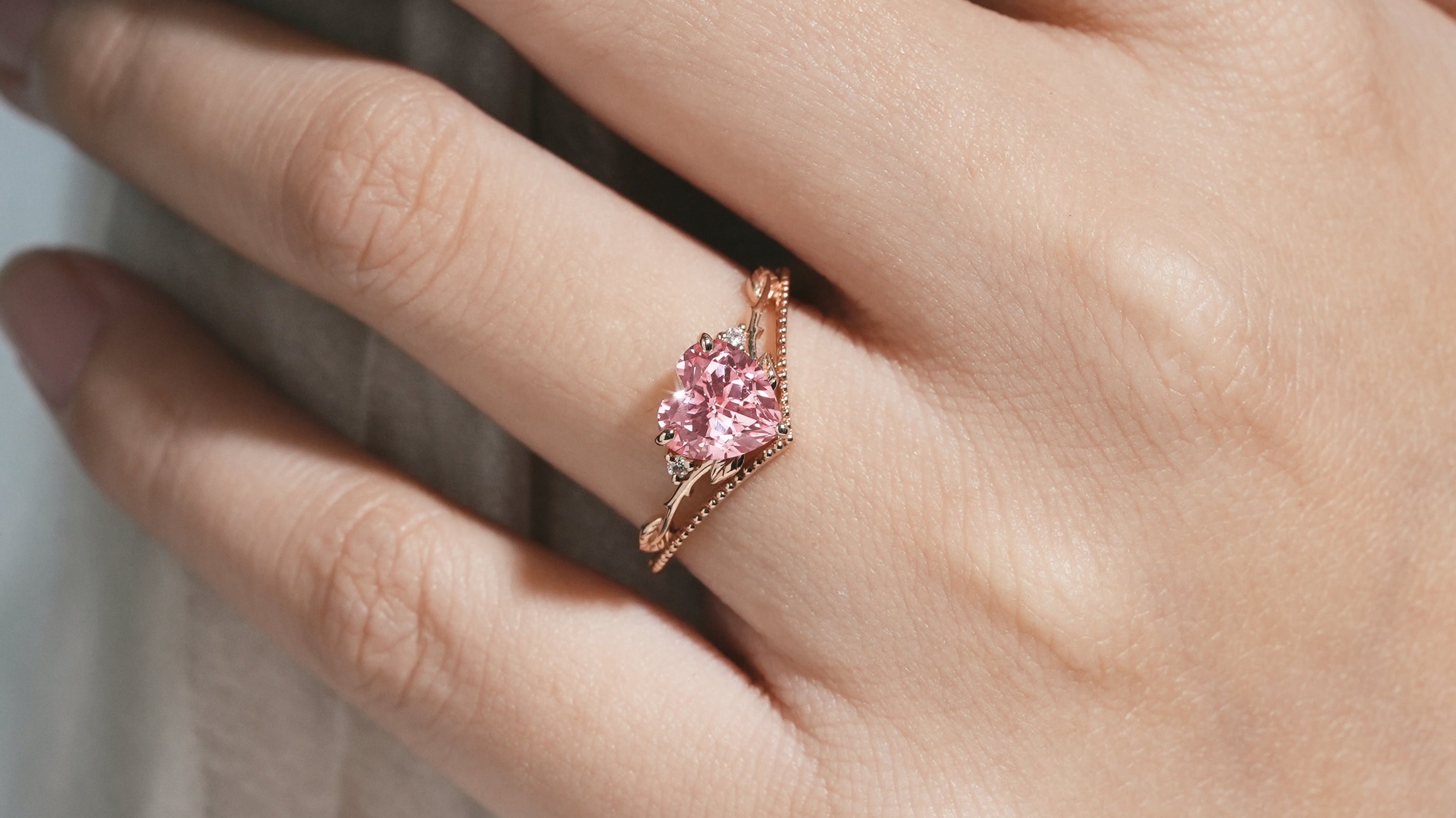 Padparadscha Sapphire Ring