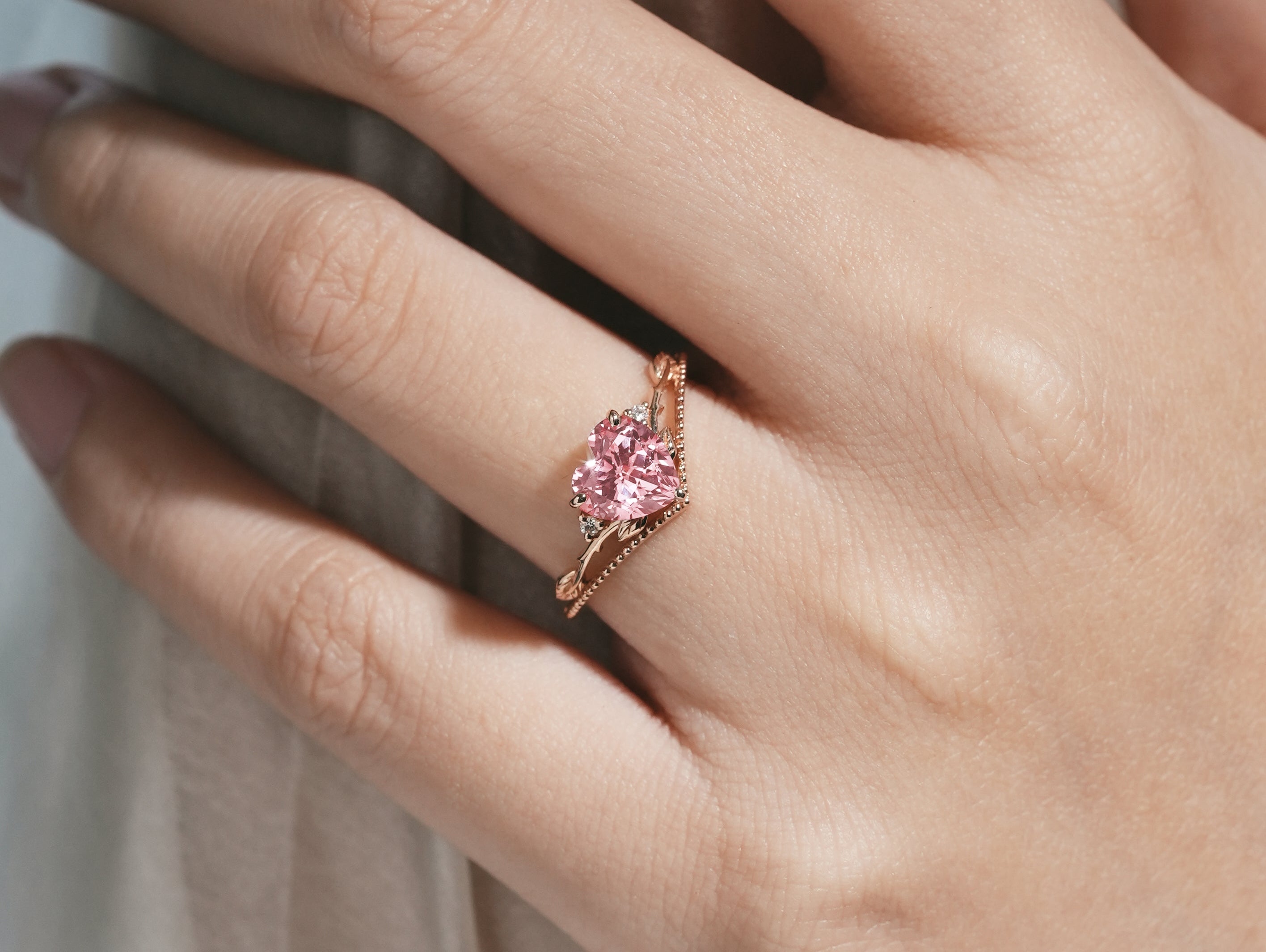 Padparadscha Sapphire Ring