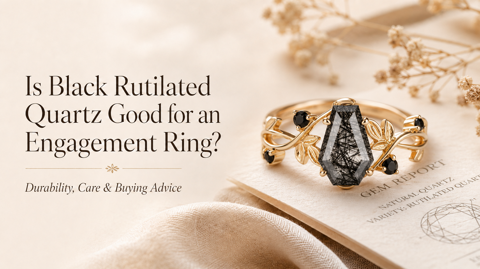 Is Black Rutilated Quartz Good for an Engagement Ring? Durability, Care & Buying Advice