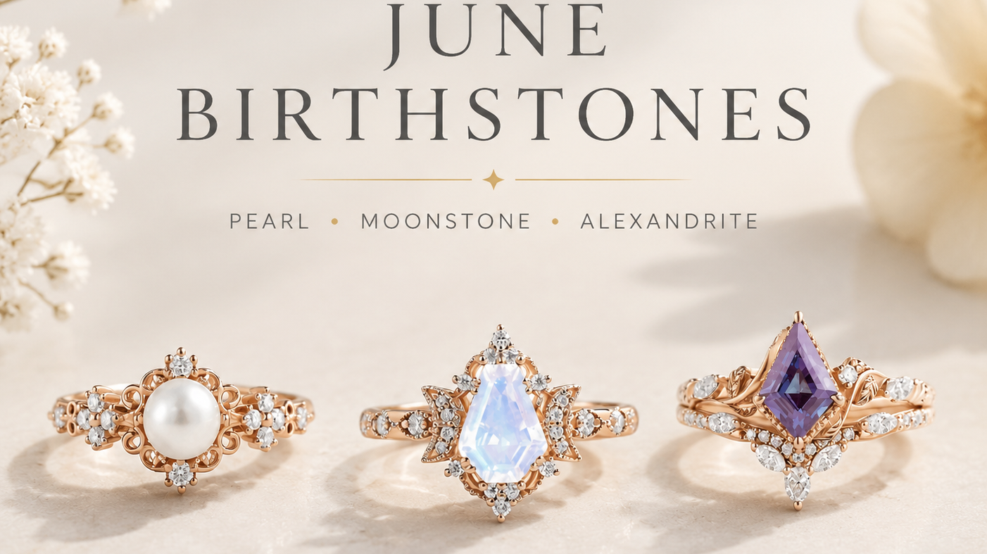June Birthstones Explained: Pearl, Moonstone & Alexandrite Meaning + The Rings People Actually Choose