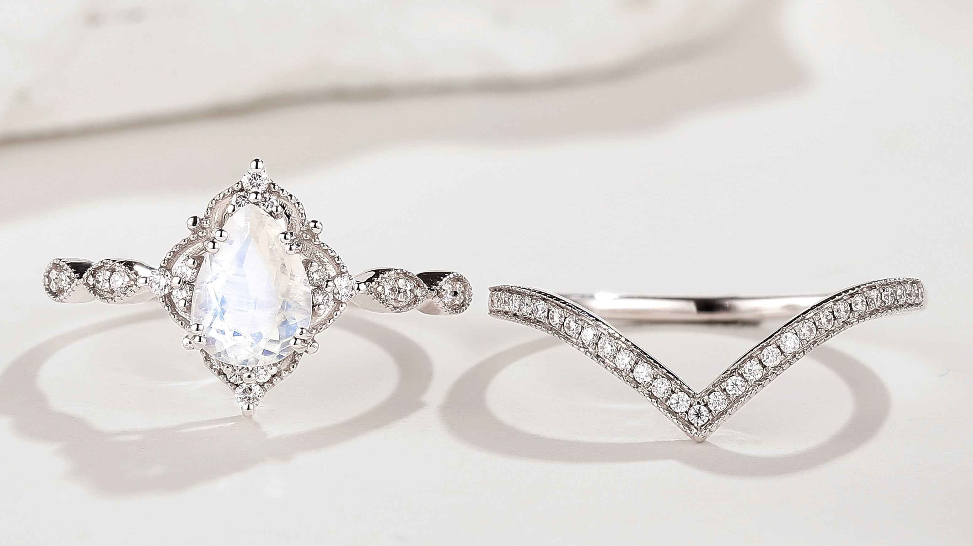 Moonstone Engagement Rings