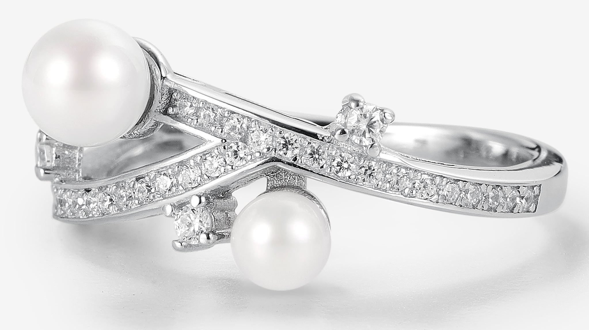 Gemini Zodiac Pearl Engagement Ring