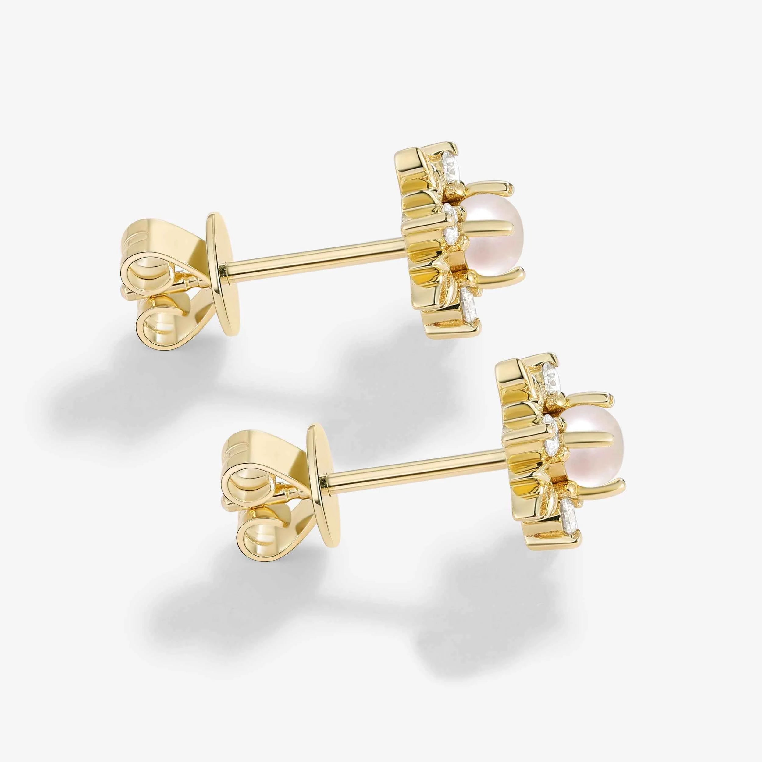 Personalized Nature-inspired Leaf Pearl Moissanite Earrings
