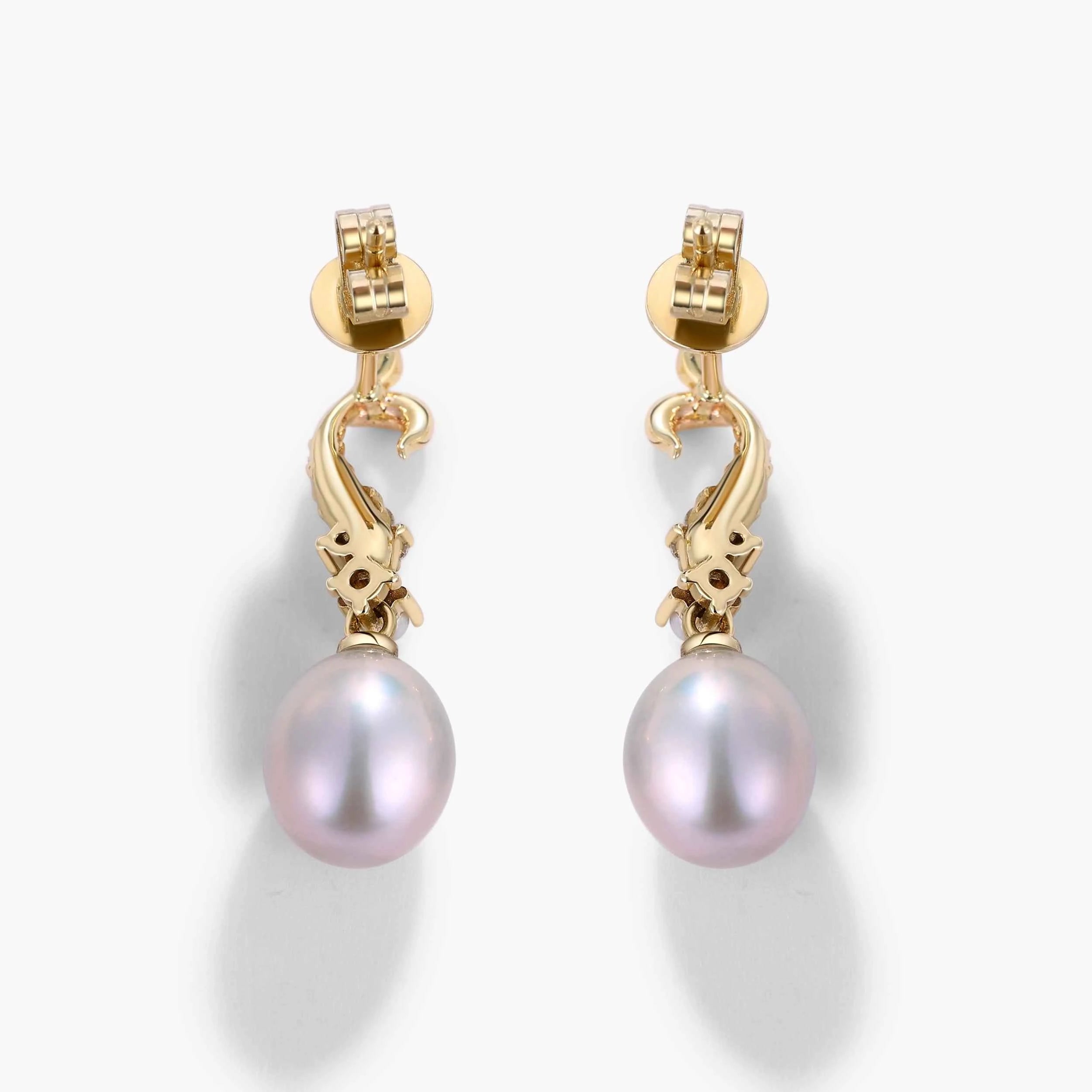 Ocean-Inspired Mermaid’s Pearl Drop Earrings