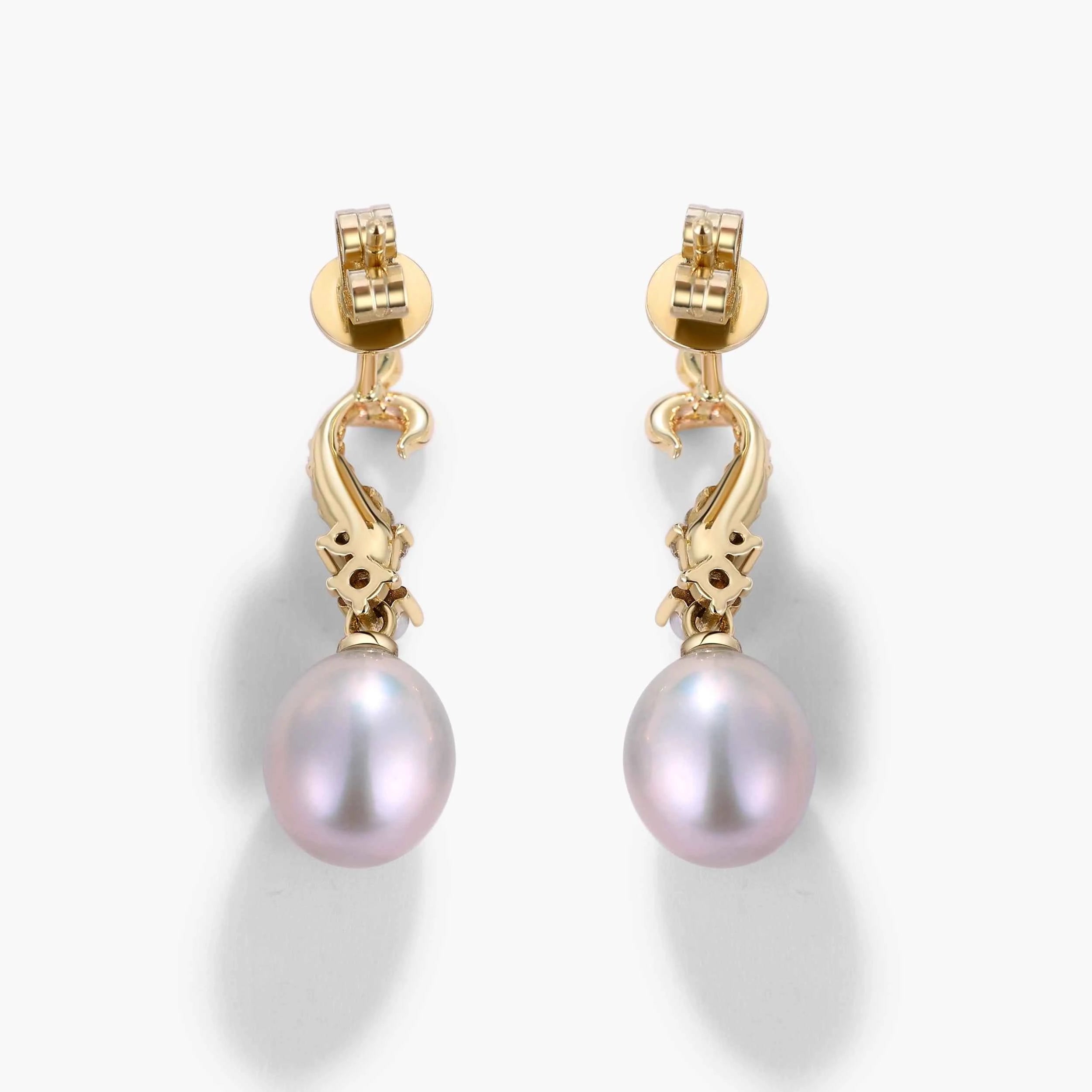Ocean-Inspired Mermaid’s Pearl Drop Earrings