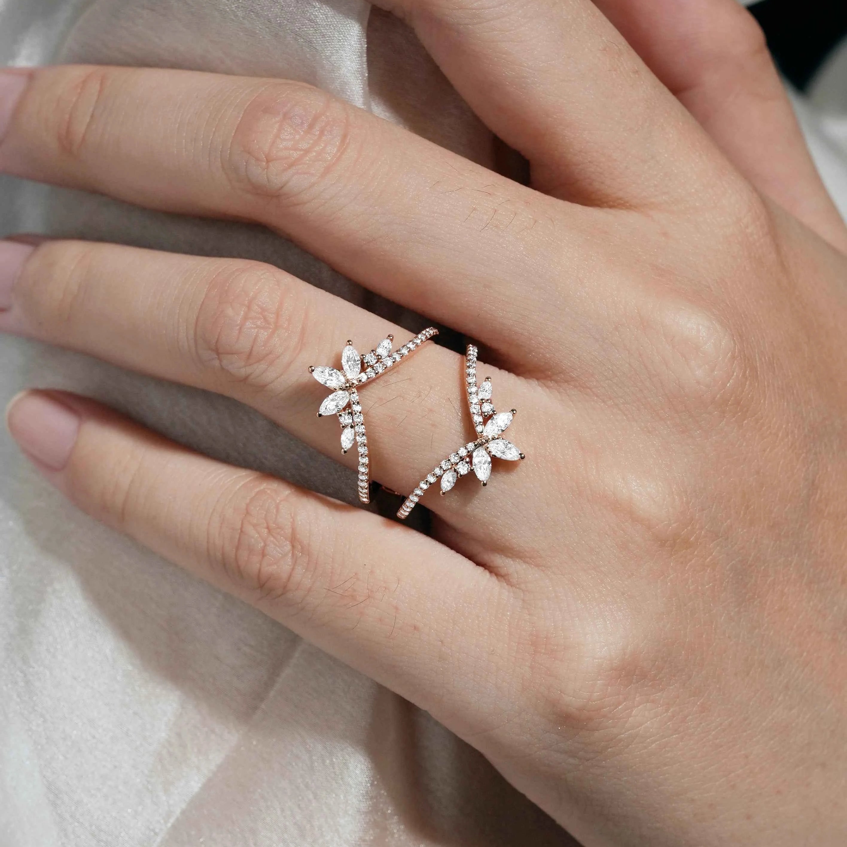 Vintage-Inspired Enhancer Double Wedding Bands