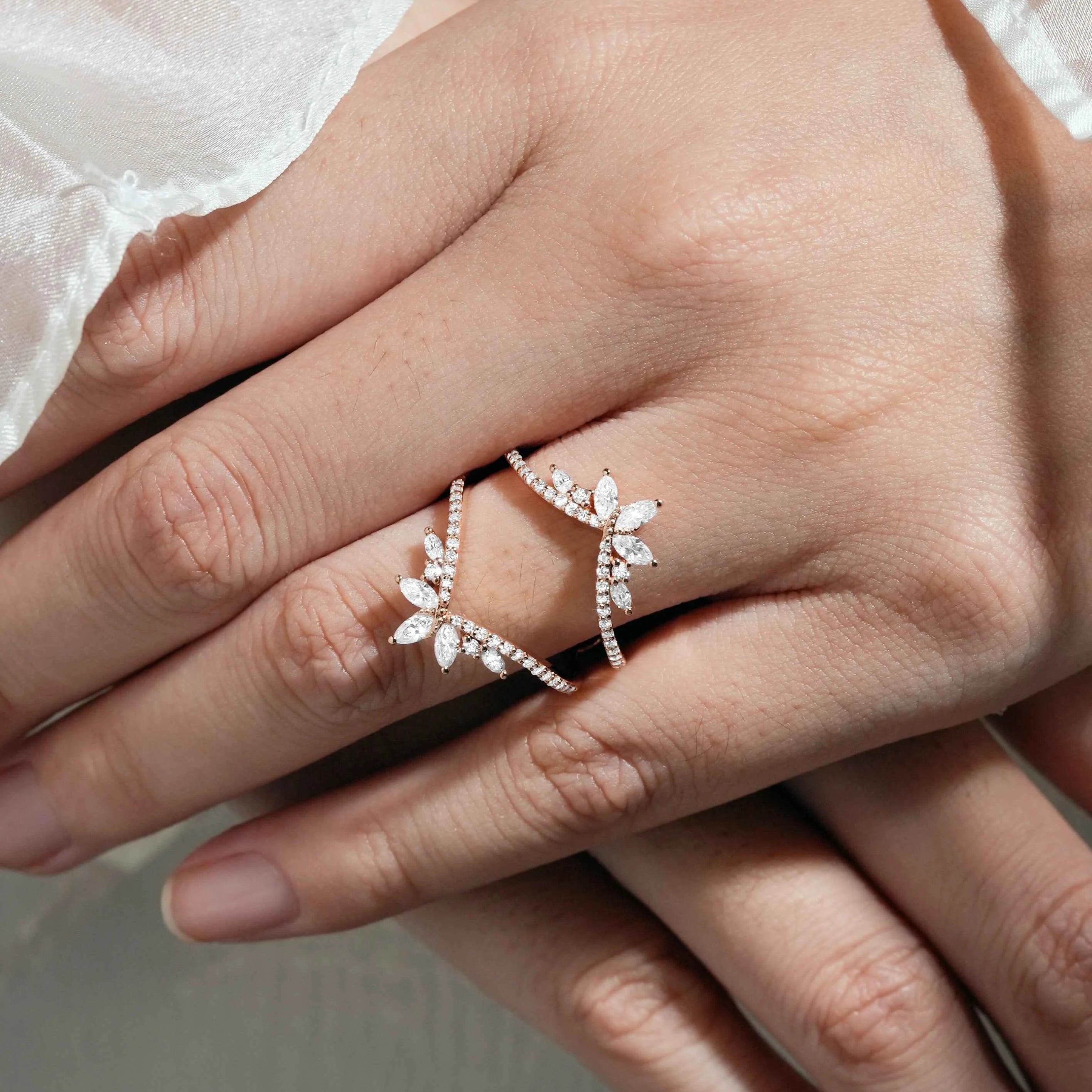 Vintage-Inspired Enhancer Double Wedding Bands