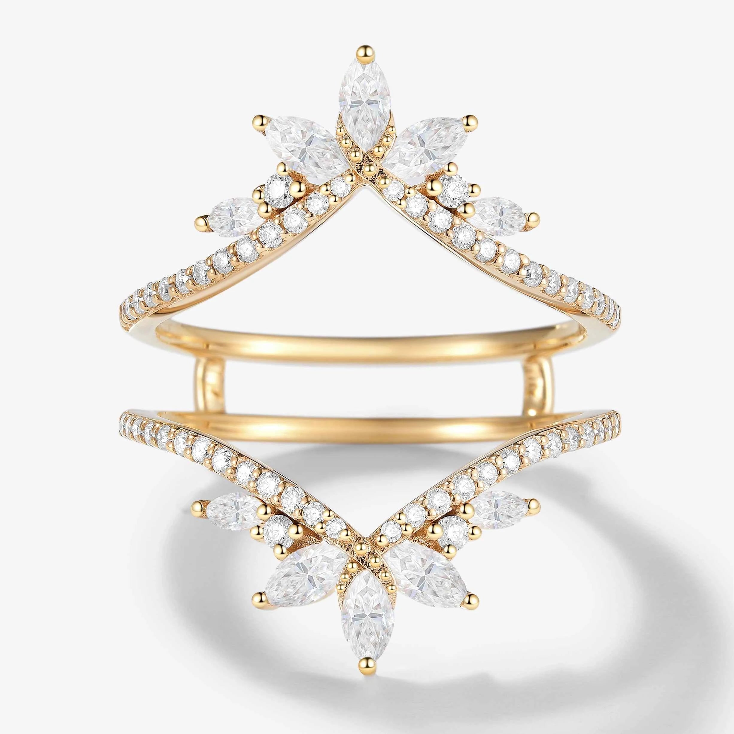 Vintage-Inspired Enhancer Double Wedding Bands