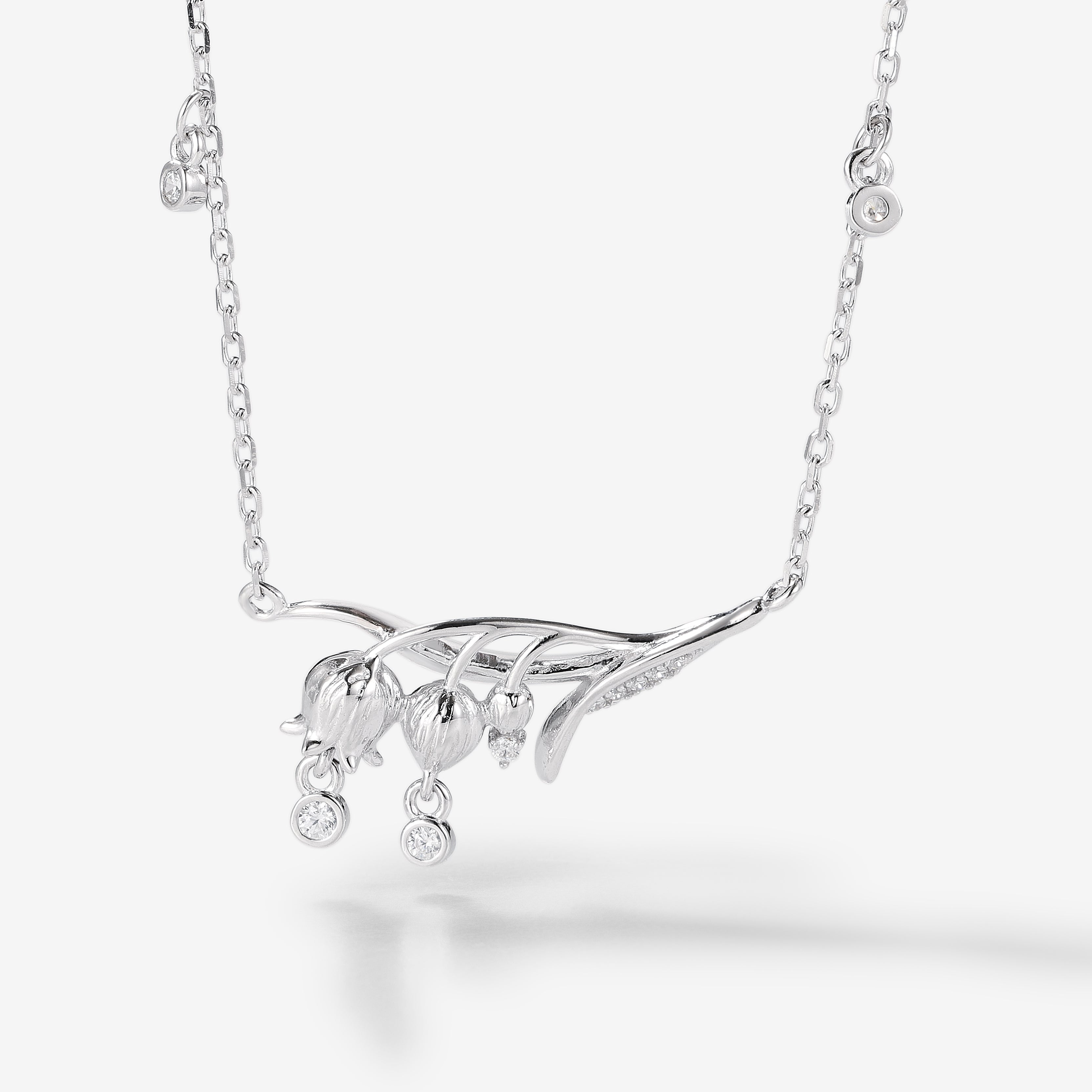 Lily of the Valley silver necklace