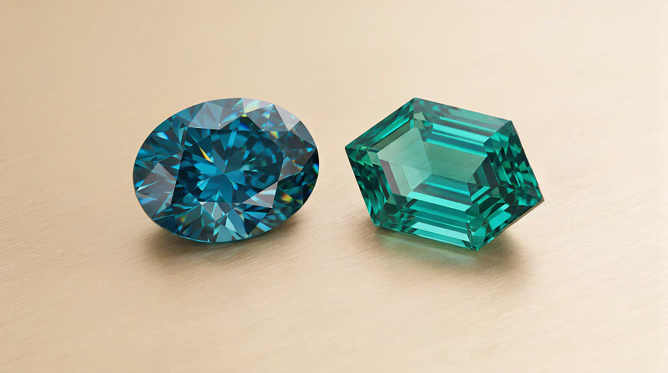 Green Moissanite vs Emerald: Which Is Better for Engagement Rings?
