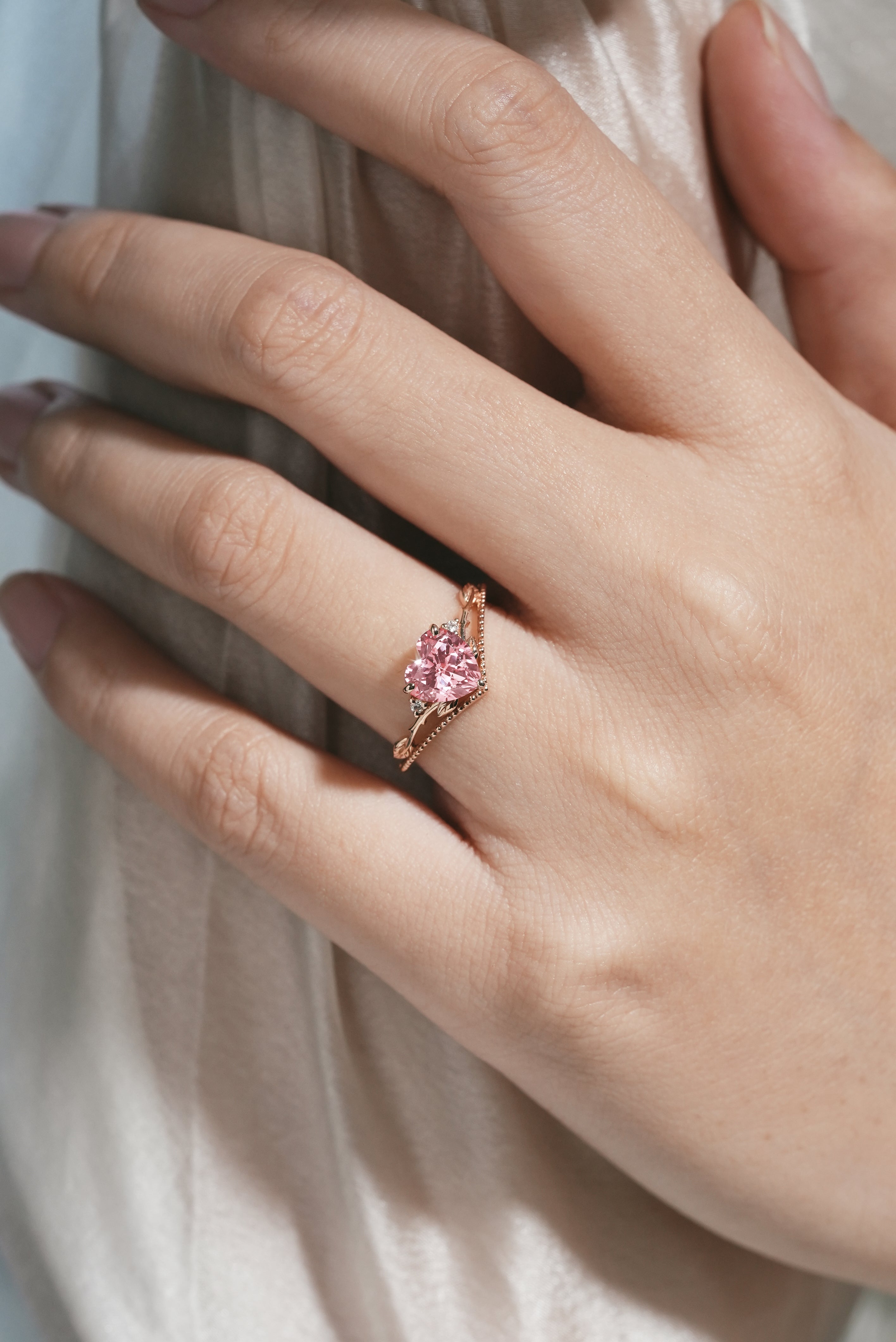 Padparadscha Sapphire Ring