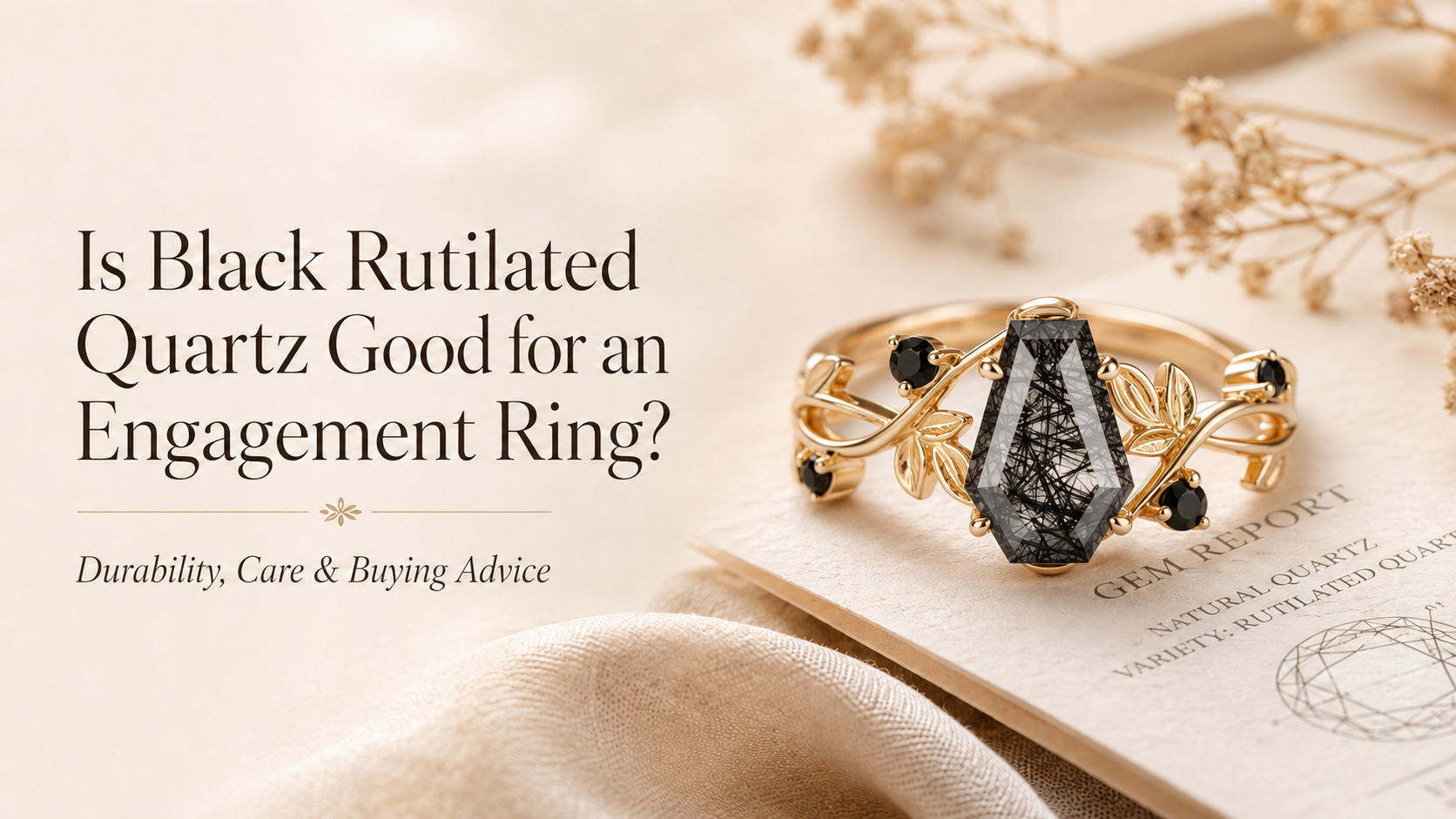 Is Black Rutilated Quartz Good for an Engagement Ring? Durability, Care & Buying Advice
