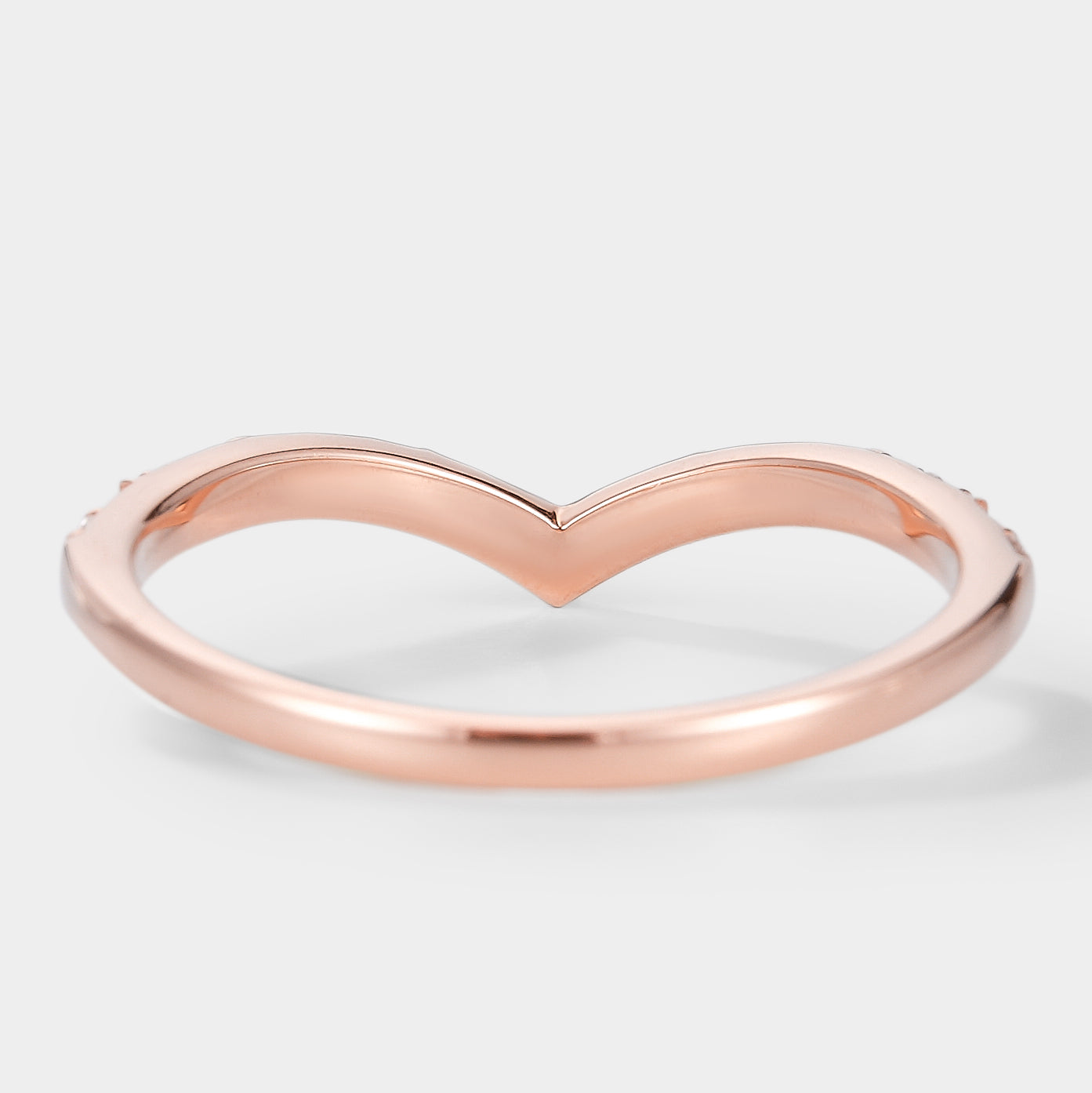 Golden Moonlight Moissanite Stacking Band - Luna - Lahela Jewelry