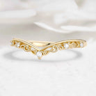 Melody Musical Note Moissanite Wedding Band