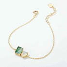 Double Stone Moss Agate & Opal Bracelet