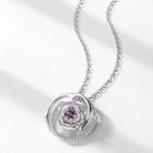 Rose-Inspired Round Cut Alexandrite Necklace