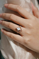 Oval Cut 1ct Lab-Diamond Leaf Engagement Ring Bridal Set 2pcs For Caleb