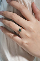 Heart Cut Moissanite Leaf Engagement Ring