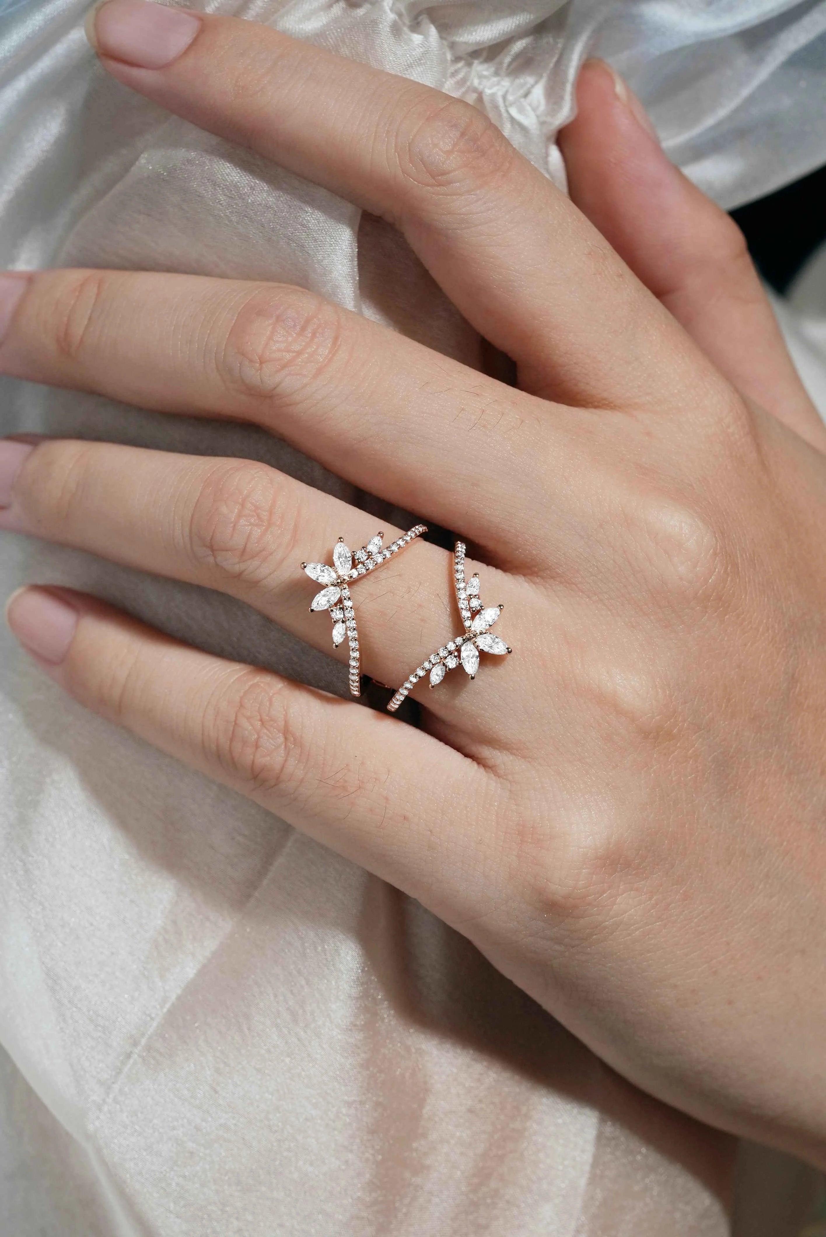 Vintage-Inspired Enhancer Double Wedding Bands