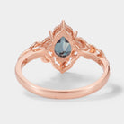 Nature-inspired alexandrite engagement ring