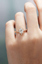 Classic Oval Shaped Moissanite Rose Gold Engagement Ring