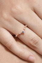 Marquise Cut Alexandrite Nature Inspired Leafy Wedding Ring