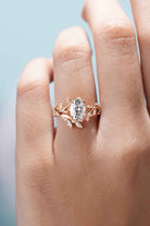 Custom Nature Inspired Leafy Vine Moissanite Engagement Ring Set 2pcs For Landon