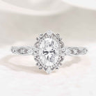 1.5ct Vintage Oval Cut Moissanite Braided Stack Wedding Ring