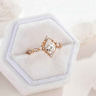 Vintage Pearl and Moissanite Cluster Wedding Band Anniversary Promise Ring