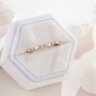 Minimalist Marquise Mossianite Wedding Band Rose Gold Promise Ring