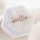 Vintage Oval Shaped Moissanite Engagement Ring Moissanite Cluster