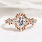Signature Vintage Oval Shaped Moissanite Engagement Ring