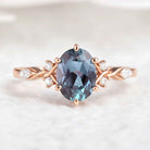 Unique Alexandrite Engagement Ring In Rose Gold Promise Rings