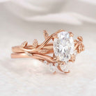Custom Nature Inspired Leafy Vine Moissanite Engagement Ring Set 2pcs For Landon