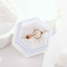 Unique Oval Moissanite Engagement Ring Set Marquise Enhancer Wedding Band