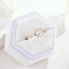 Unique Oval Cut Moissanite Engagement Ring Rose Gold Wedding Ring