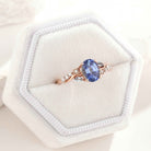 Unique Meteor Inspired Cornflower Sapphire Engagement Ring