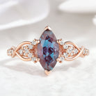 Rose Gold Marquise Alexandrite Engagement Ring