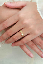 Leaf Wrap Straight Wedding Band