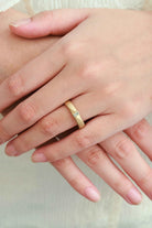 Nature-Inspired Moss Agate Men’s Wedding Band with Inner Tulip Carving