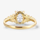 Elegant Dress-Lapel Inspired Bezel Oval Cut Moissanite Ring for the Bride