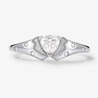 Classic Lapel-Inspired Trillion cut Cut Moissanite Wedding Band for the Groom