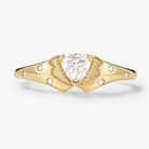 Classic Lapel-Inspired Trillion cut Cut Moissanite Wedding Band for the Groom