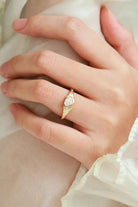 Classic Lapel-Inspired Trillion cut Cut Moissanite Wedding Band for the Groom
