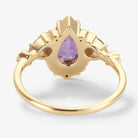 Vintage Baroque Inspired Pear Cut Purple Sapphire Engagement Ring