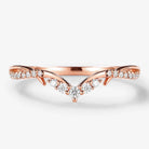Nature-Inspired Thorn V Shaped Moissanite Wedding Band