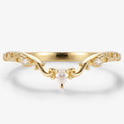 Vintage Milgrain Moissanite Stackable Wedding Band - Lahela Jewelry