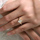 Signature Vintage Moissanite Engagement Ring With Pearl - Lahela Jewelry