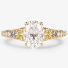 Vintage Victorian Oval Cut Moissanite Engagement Ring - Lahela Jewelry