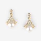 Lahela Jewelry Pearl Earrings Set 2pcs. Gold pearl earrings.